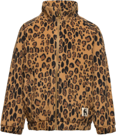 Leopard Fleece Jacket Outerwear Fleece Outerwear Fleece Jackets Multi/mønstret Mini Rodini*Betinget Tilbud