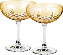 Crispy Citrine Gatsby Champagneglas Home Tableware Glass Champagne Glass Yellow Frederik Bagger