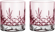 Crispy Topaz Lowball Glas Home Tableware Glass Whiskey & Cognac Glass Pink Frederik Bagger