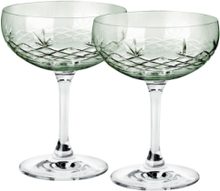Crispy Emerald Gatsby Champagneglas Home Tableware Glass Champagne Glass Green Frederik Bagger