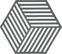 Zone Denmark - Hexagon grytunderlag silikon 16 cm grå