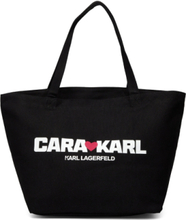 Klxcd Canvas Shopper Bags Totes Svart Karl Lagerfeld*Betinget Tilbud