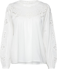 Mayll Blouse Ls Tops Blouses Long-sleeved White Lollys Laundry
