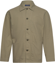 Classic Fit Garment-Dyed Overshirt Tops Overshirts Green Polo Ralph Lauren