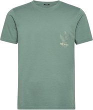 "Mens Shirt T-Shirt 1/2 Sleeve T-shirt Green Denham"