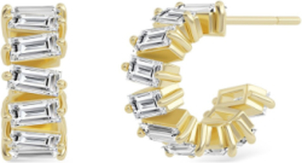 Rey Creoles Gold Accessories Jewellery Earrings Hoops Gold Edblad