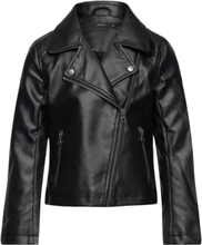Nkfmadina Pu Jacket Outerwear Jackets & Coats Leather Jacket Black Name It