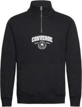 Retro Chuck Graphic Quarter Zip Bb Sport Sweatshirts & Hoodies Sweatshirts Black Converse