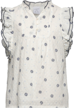Blouse With Frills Tops Blouses & Tunics White Lindex