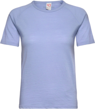 "Sanne Wool Tee Sport T-shirts & Tops Short-sleeved Blue Kari Traa"