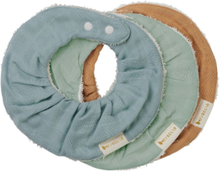 Ruffle Bib - Cottage Blue Mix - 3 Pack Baby & Maternity Care & Hygiene Dry Bibs Multi/patterned Fabelab