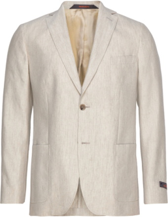 Archie Linen Suit Jkt Designers Blazers Single Breasted Blazers Cream Morris