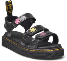 Klaire J Black+Multi Coated Glitter Pu+Athena Shoes Summer Shoes Sandals Black Dr. Martens