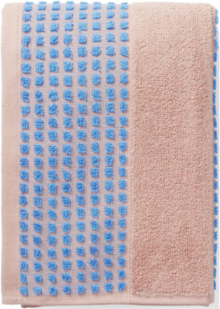 Check Håndklæde 50X100 Cm Soft Pink/Blå Home Textiles Bathroom Textiles Towels & Bath Towels Bath Towels Multi/patterned Juna