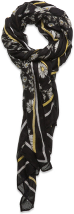 Mixing Flower Rectang Accessories Scarves Lightweight Scarves Black Desigual