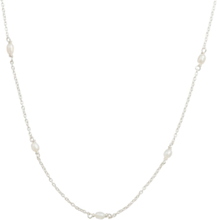 Treasure Multi Pearl Necklace Silver Accessories Jewellery Necklaces Chain Necklaces Silver Syster P