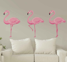 Muurstickers vogels Roze flamingo's