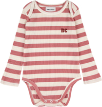 Baby Maroon Stripes Body Pack Bodies Long-sleeved Multi/patterned Bobo Choses