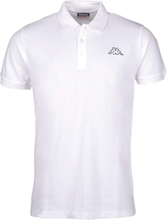 Kappa Veeny Pique Poloshirt Herren Baumwoll-Shirt mit Logo-Stick 707133 Weiß