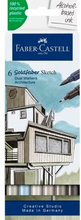 Tuschpennor Faber-Castell Goldfaber Sketch - Architecture Double 6 Delar