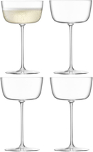 Borough Cocktail Saucer Set 4 Home Tableware Glass Cocktail Glass Nude LSA International