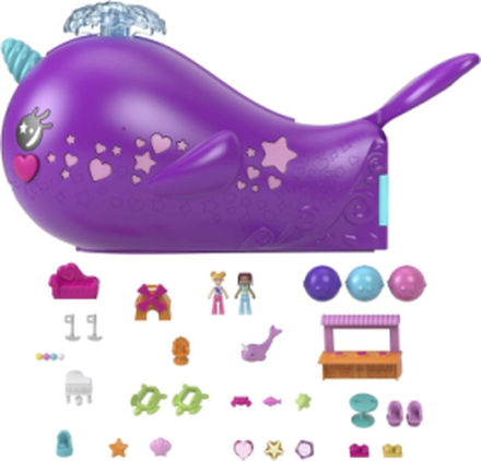 Sparkle Cove Adventure Narwhal Adventurer Boat Toys Playsets & Action Figures Movies & Fairy Tale Characters Multi/patterned Polly Pocket