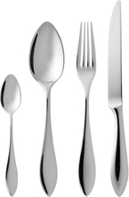 Bestiksæt Indra 16 Dele Blank Stål Home Tableware Cutlery Cutlery Set Silver Gense