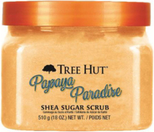 Shea Sugar Scrub Papaya Paradise Bodyscrub Kropspleje Kropspeeling Nude Tree Hut