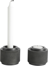 Fyrfadsstage Moment Home Decoration Candlesticks & Lanterns Tealight Holders Grey Muubs