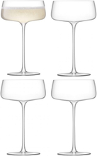 Metropolitan Champagne Saucer Set 4 Home Tableware Glass Champagne Glass Nude LSA International
