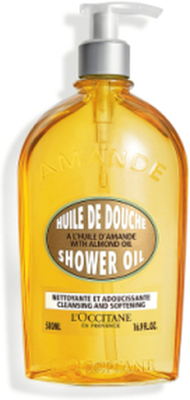 Almond Shower Oil 500Ml Beauty Women Skin Care Body Body Oils Nude L'Occitane