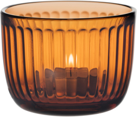 Raami Fyrfadsstage 9Cm Home Decoration Candlesticks & Lanterns Tealight Holders Orange Iittala