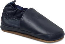 Leather Shoe - Loafer Slippers Inneskor Blue Melton
