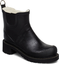 "Short Rubber Boots With High Heel. Shoes Boots Ankle Boots Ankle Boots Flat Heel Black Ilse Jacobsen"