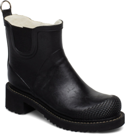 Short Rub High Heel Shoes Boots Ankle Boots Ankle Boot - Flat Svart Ilse Jacobsen*Betinget Tilbud