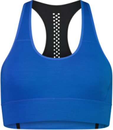 Mons Royale Women's Stratos Merino Shirt Sports Bra Pop Blue Underkläder S