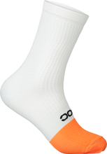 POC Flair Sock Mid Hydrogen White/Zink Orange Treningssokker Large/43-45