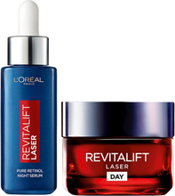 L'Oréal Paris Revitalift Laser Day Cream 50 ml + Pure Retinol Night Serum 30 ml