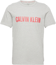 S/S Crew Neck Underwear Night & Loungewear Pyjama Tops Grå Calvin Klein*Betinget Tilbud