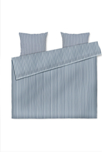 Bæk&Bølge Lines Påslakanset 220X220 Cm Se Home Textiles Bedtextiles Bed Sets Blue Juna