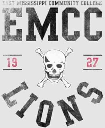 East Mississippi Community College Lions Men's T-Shirt - Grey - XXL
