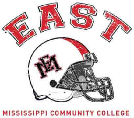 East Mississippi Community College Helmet Men's T-Shirt - White - XXL