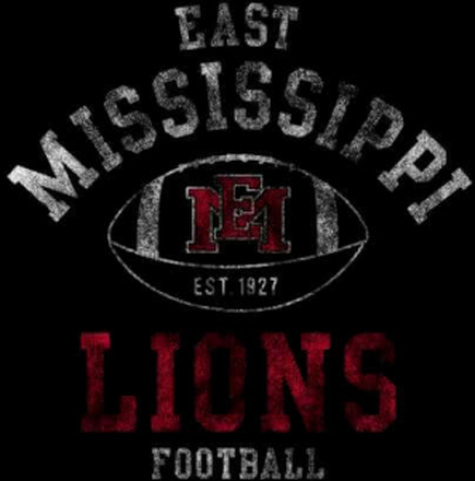 East Mississippi Community College Lions Football Distressed Sweatshirt - Black - M