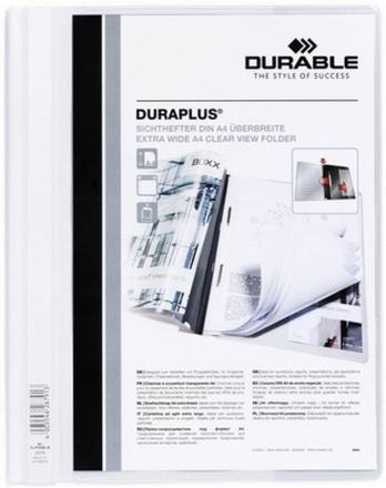 Dokumenthållare Durable Duraplus Vit Transparent A4 25 Delar
