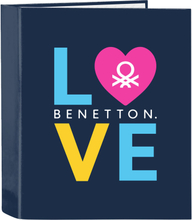 Ringpärm Benetton Love Marinblå A4
