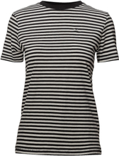 Slfmy Perfect Ss Tee Box Cut-Stri B Noos T-shirts & Tops Short-sleeved Svart Selected Femme*Betinget Tilbud