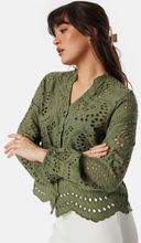 ONLY Onlbine Lalisa Emb Top Olive Green M