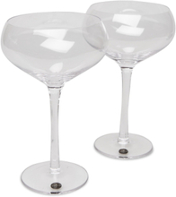 Saga Champagne Coupe Glass, 2-Pack Home Tableware Glass Champagne Glass Nude Sagaform