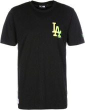 NEW ERA MLB Los Angeles Dodgers Neon Herren Baumwoll-Shirt trendiges Kurzarm-Shirt 12720150 Schwarz