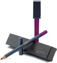 Aden Liquid Lipstick + Lipliner Pencil Set Purple 26